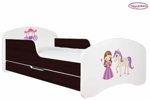 Dětská postel se šuplíkem 140x70cm PRINCEZNA A KONÍK + matrace ZDARMA!