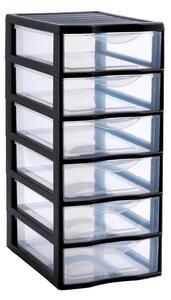 SUNDIS Úložný box s 6 zásuvkami, antracit, OFFICEMIX
