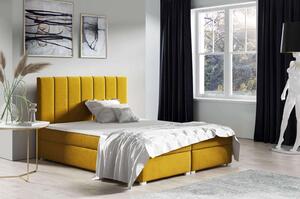Kontinentální postel Brando 160x200 žlutá