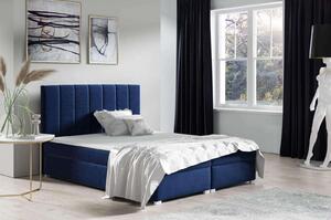Kontinentální postel Brando 160x200 tmavě modrý