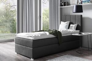 Kontinentální postel Brando Single 90x200 Právo šedý