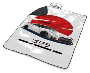 Sablio Plážová deka Nissan GTR 35 Japonské slunce: 200x140 cm