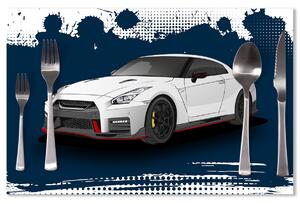 Sablio Prostírání Nissan GTR 35 Modrý: 40x30cm