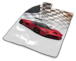 Sablio Plážová deka Ferrari Závodní vlajka: 200x140 cm