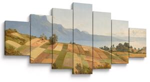 Obraz - Alexandre Calame, Swiss Landscape, reprodukce (210x100 cm)