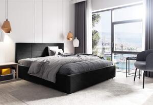Čalouněná postel Katia 160x200 černá Kovový rám