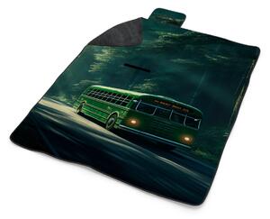 Sablio Plážová deka Zelený autobus v lese: 200x140 cm
