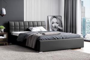 Čalouněná postel Kendi 140x200 Černý kovový rám