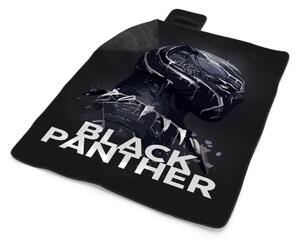 Sablio Plážová deka BLACK PANTHER z profilu Černý: 200x140 cm