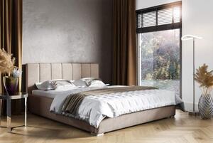 Čalouněná postel Ledo 120x200 Béžový kovový rám