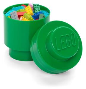 Zelený úložný kulatý box LEGO®, ⌀ 12,5 cm