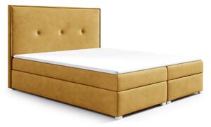 Kontinentální postel Lara 160x200 žlutá