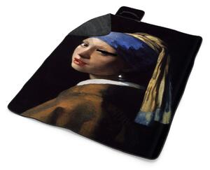 Sablio Plážová deka Dívka s perlou - Johannes Vermeer: 200x140 cm