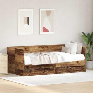 Daybed se zásuvkou Staré dřevo 75 x 190 cm Kompozitní dřevo 3334005