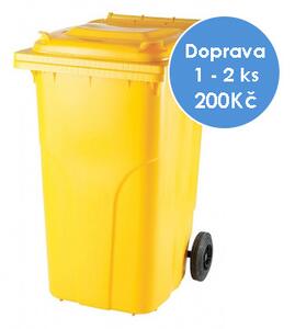 Odpadní nádoba popelnice 240L - Žlutá