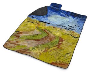 Sablio Plážová deka Pšeničné pole s vránami - Vincent van Gogh: 200x140 cm