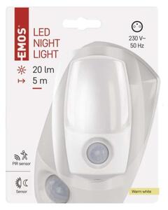 Emos lighting LED noční světlo P3318 s pohybovým čidlem do zásuvky 1456000150