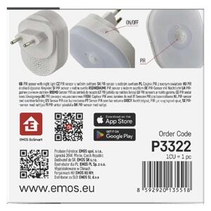 Emos lighting GoSmart PIR senzor (pohybové čidlo) s nočním světlem, WiFi 1456000190