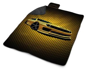 Sablio Plážová deka Chevrolet Camaro Žlutá mřížka: 200x140 cm