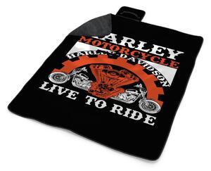 Sablio Plážová deka Harley-Davidson Live to ride: 200x140 cm