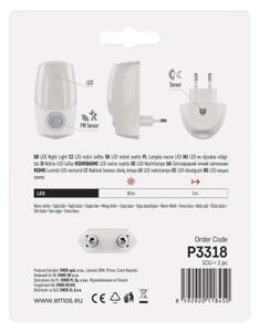 Emos lighting LED noční světlo P3318 s pohybovým čidlem do zásuvky 1456000150
