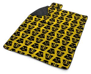 Sablio Plážová deka Star Wars Stormtroopeři Pattern na žluté: 200x140 cm
