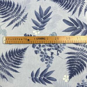 Ervi bavlna š.240cm - Akvarelové lístky na modrém - 9935-5, metráž