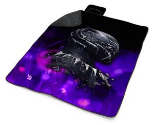 Sablio Plážová deka BLACK PANTHER Fialová luminescence: 200x140 cm