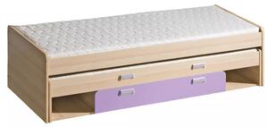 Výsuvná postel 80x200 Lorento 16 Popel/fialová