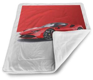 Sablio Deka pro miminko Ferrari na červenobílé - 80x100 cm