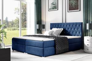 Kontinentální postel Nadia 160x200 modrý