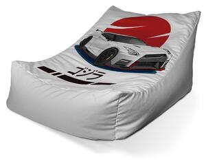 Sablio Sedací vak Lounge Nissan GTR 35 Japonské slunce - 80 x 95 x 50 cm