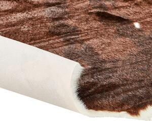 Koberec z umělé hovězí kůže 150 x 200 cm bílý / hnědý BOGONG