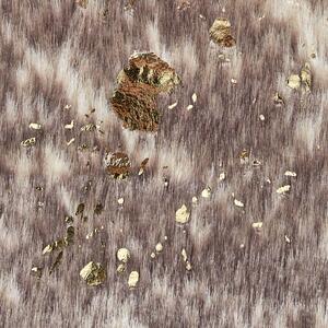 Koberec z umělé hovězí kůže se skvrnami 150 x 200 cm taupe / zlatý BOGONG