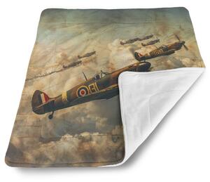 Sablio Deka pro miminko Stíhačky Spitfire v letecké bitvě - 80x100 cm
