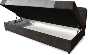Čalouněná postel s boxem 90x200 Sida šedý
