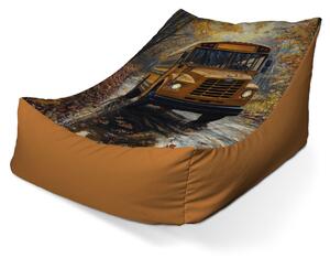 Sablio Sedací vak Lounge Žlutý školní autobus - 80 x 95 x 50 cm