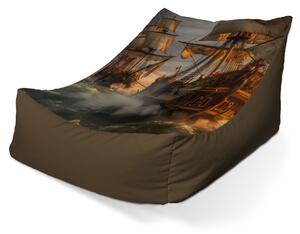Sablio Sedací vak Lounge Plachetnice ve vlnách - 80 x 95 x 50 cm