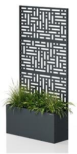 Zahradní kovová pergola s truhlíkem 3v1 antracitová, 900x1800x300 mm: ROSE
