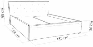 Čalouněná postel s matrací 180x200 Star Bílý