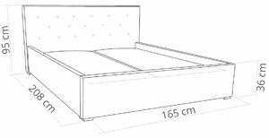 Čalouněná postel 160x200 Star šedý