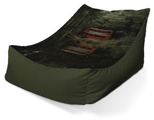 Sablio Sedací vak Lounge Červený patrový autobus - 80 x 95 x 50 cm
