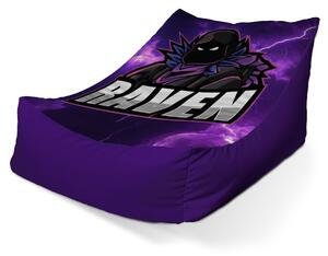 Sablio Sedací vak Lounge FORTNITE RAVEN Fialová bouře - 80 x 95 x 50 cm