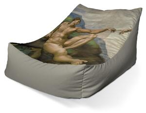 Sablio Sedací vak Lounge Stvoření Adama - Michelangelo Buonarroti - 80 x 95 x 50 cm