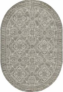 Vopi | Kusový koberec OVÁL Flat 21193 ivory/silver/grey - Ovál 120 x 170 cm