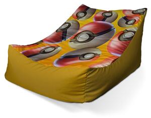 Sablio Sedací vak Lounge Pokemon ball Pattern - 80 x 95 x 50 cm