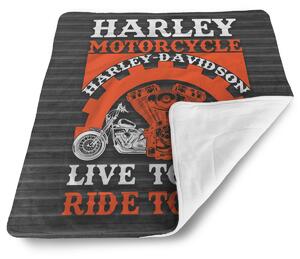Sablio Deka pro miminko Harley-Davidson Live to ride, ride to live - 80x100 cm
