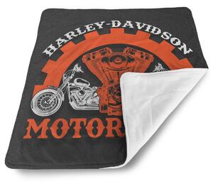Sablio Deka pro miminko Harley-Davidson motor Černé pozadí - 80x100 cm