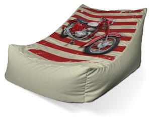 Sablio Sedací vak Lounge Jawa panelka Pruhy - 80 x 95 x 50 cm
