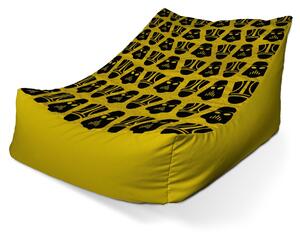 Sablio Sedací vak Lounge Star Wars Stormtroopeři Pattern na žluté - 80 x 95 x 50 cm
